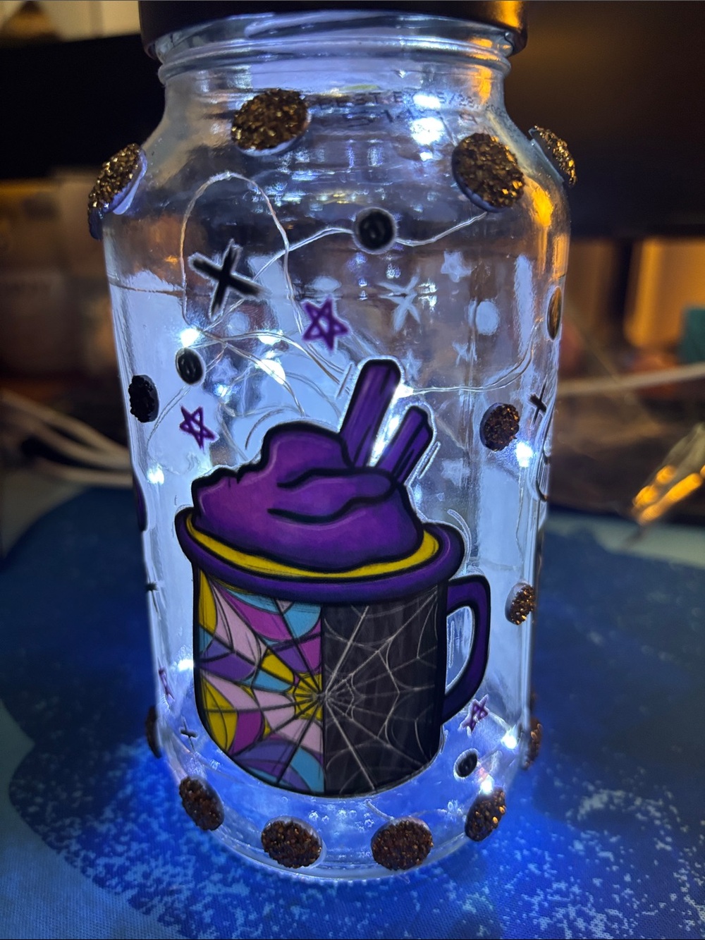 Gothic Light-Up Jar & 2 Motel Keychains Bundle - Picture 5 of 8